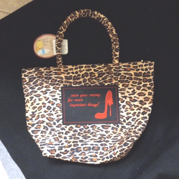 Raymond Waites Insulated Leopard Lunch Tote Bag Zip Close - Picture 2 of 6
